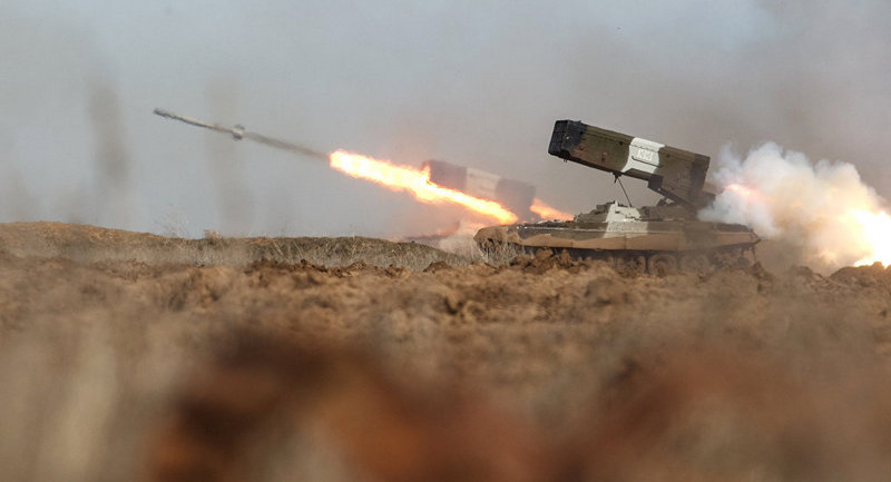 Работа ТОС-1А «Солнцепек» в Сирии